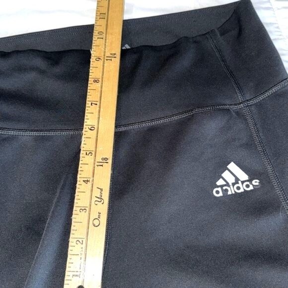 Adidas Black AEROREADY High-Waist Leggings With White Stripes Womens Size S - Picture 4 of 10